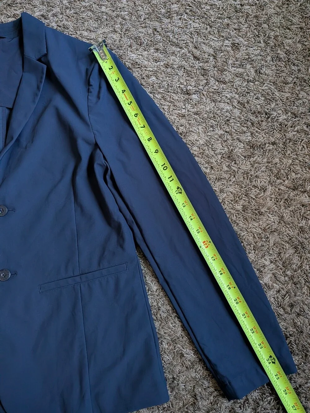 Fabletics Navy The Don Blazer 2-Button Jacket Men's S